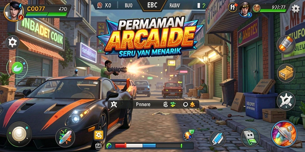 Tampilan gameplay seru COO77 dalam aksi Arcade.