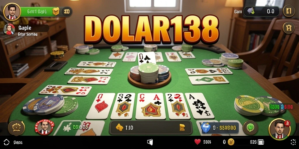 Screenshot permainan DOLAR138 menunjukkan keseruan bermain Gaple.