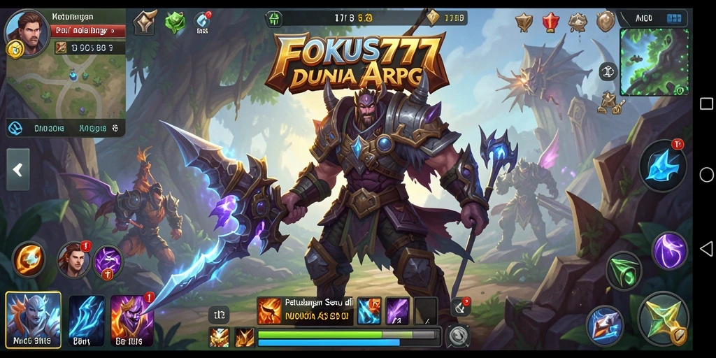 Screenshot menampilkan aksi intens di dunia FOKUS777.