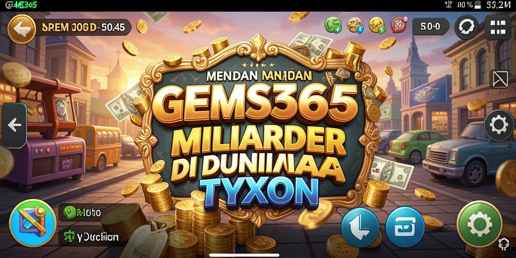 Tampilan gameplay GEMS365 yang seru dan dinamis dari dunia Tycoon.