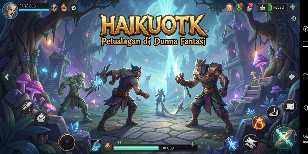 Screenshot gameplay HAIKUOTK menampilkan petualangan yang mendebarkan.