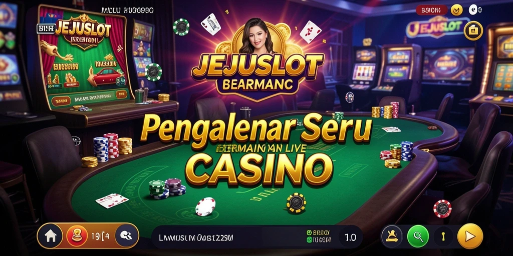Gameplay seru JEJUSLOT di Live Casino dengan tampilan dealer langsung.
