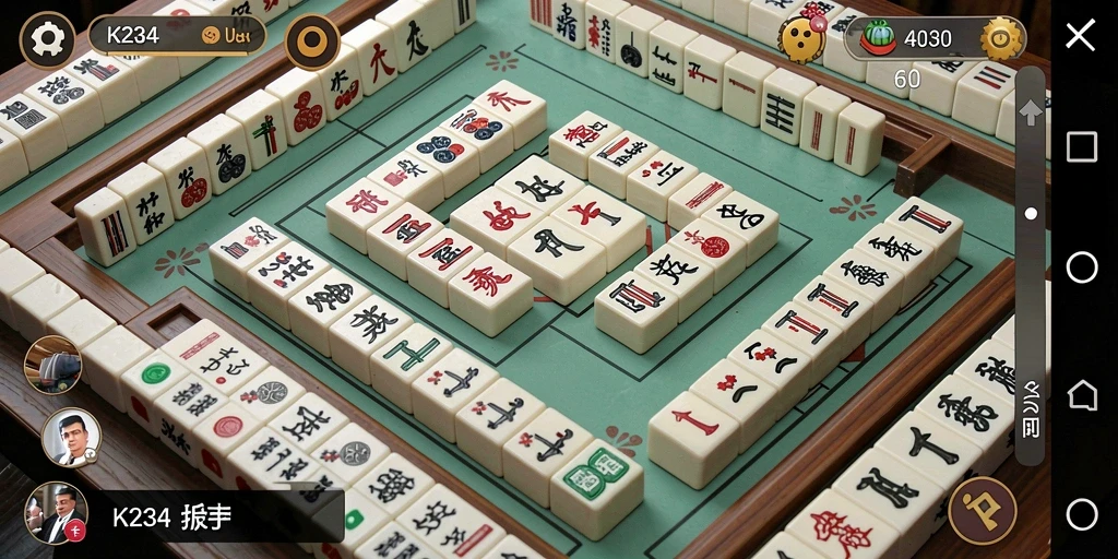 Tampilan gameplay K234 yang menarik saat bermain Mahjong.