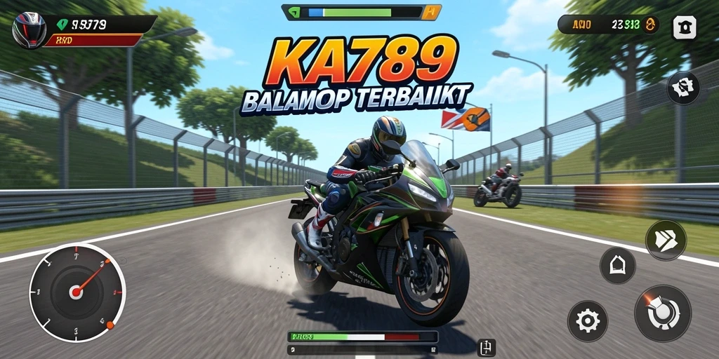 Tampilan gameplay KA789 dengan balapan motor yang seru dan mendebarkan.