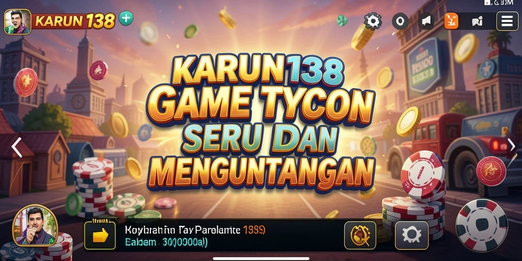 Tampilan permainan <strong>KARUN138</strong> dengan beragam jenis usaha Tycoon.