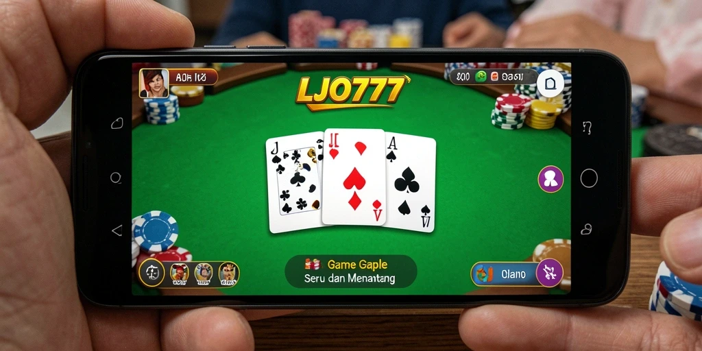 Gameplay seru LJO777 dengan berbagai variasi Gaple.