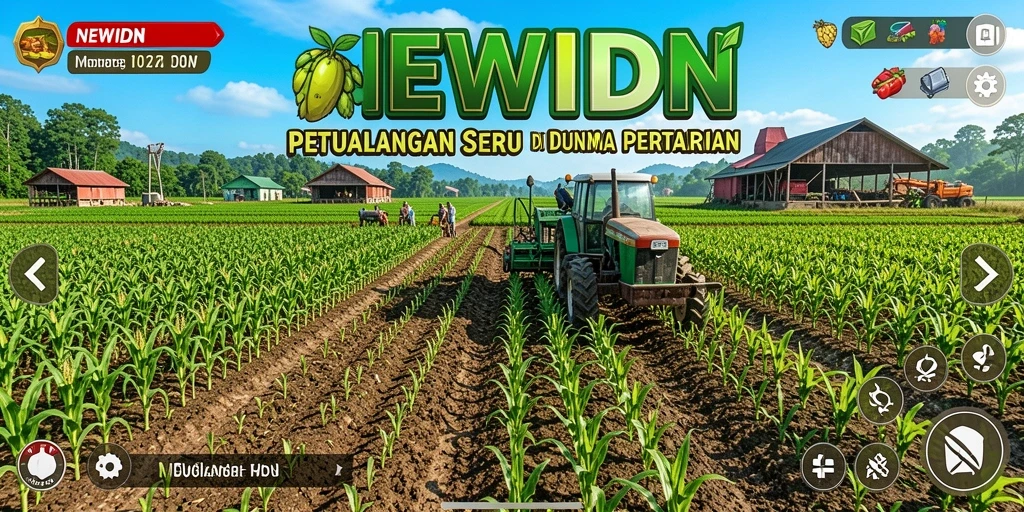 Tampilan gameplay menarik dari <strong>NEWIDN</strong> yang menunjukkan aktivitas bertani.