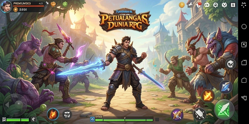 Tampilan gameplay menarik di dunia RPG PREMIUM303.