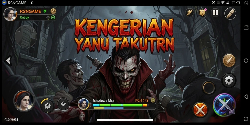 Tampilan gameplay RSNGAME yang menegangkan dan mencekam.