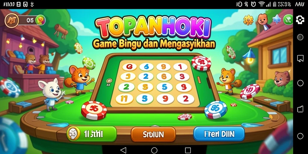 Tampilan seru gameplay Bingo di TOPANHOKI yang menarik.